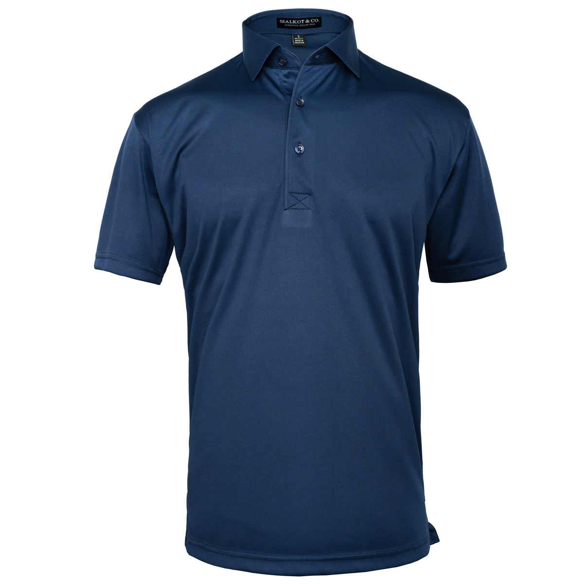 Mens Executive Collar Navy Golf Polo Shirt