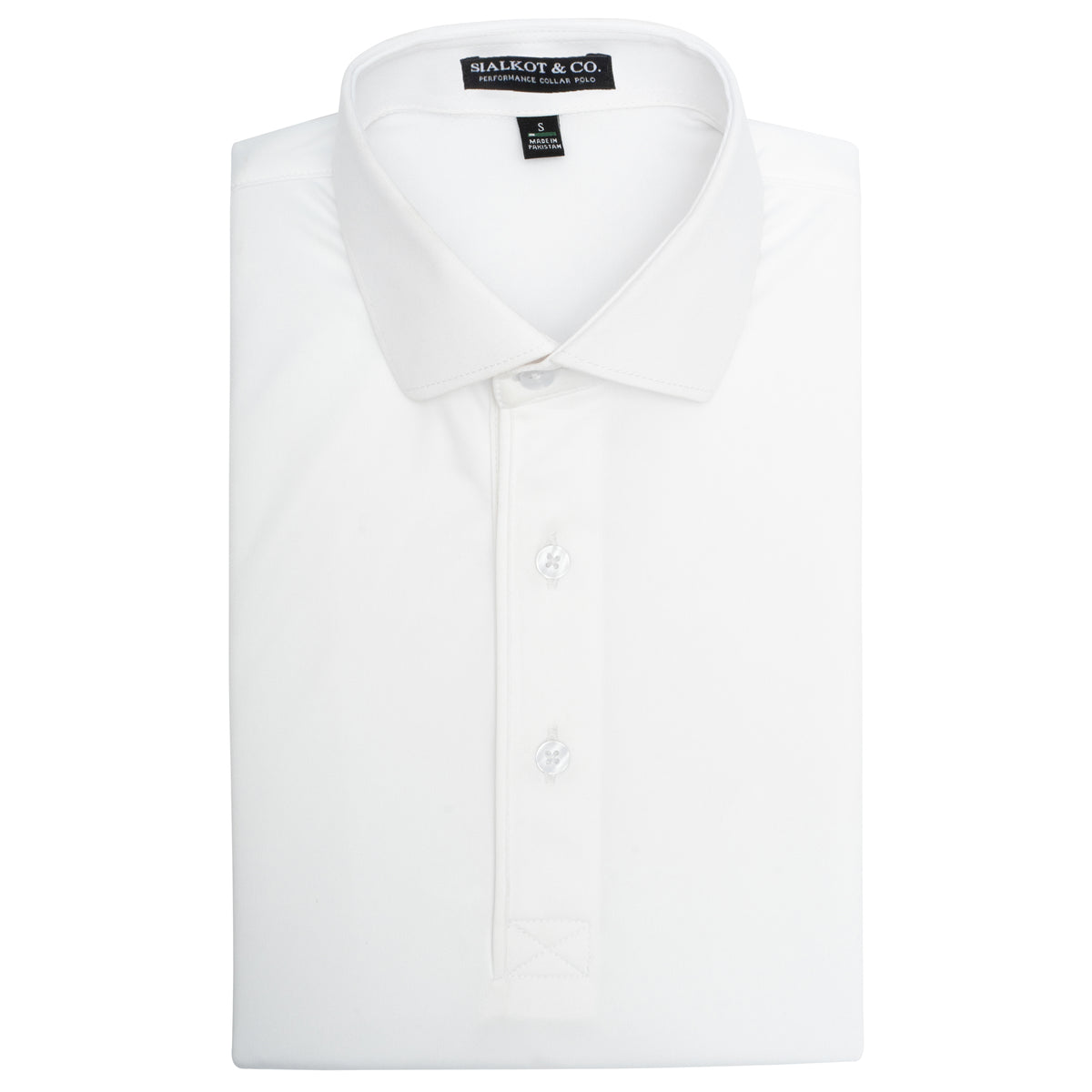Men's Performance Collar Off-White Golf Polo Shirt