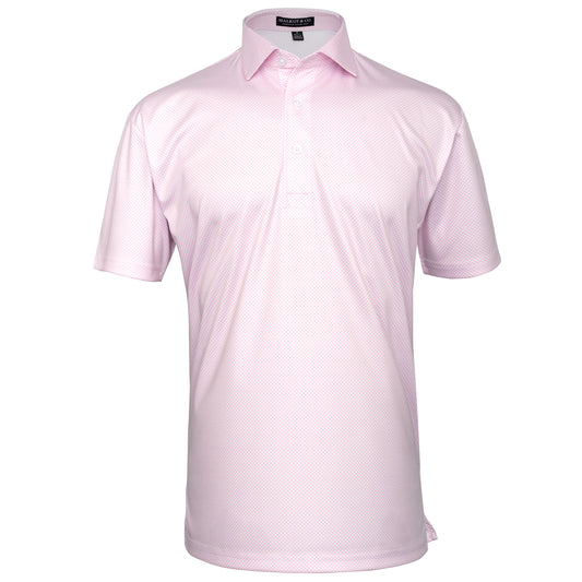 Mens Executive Collar Micro Diamond Cross Hatch Golf Polo Shirt