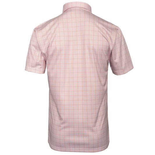Men's Executive Collar Fine Graph Check Golf Polo Shirt.