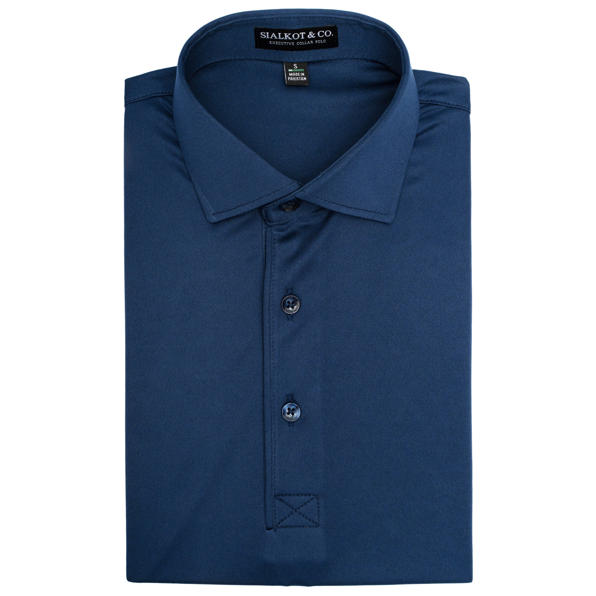 Mens Executive Collar Navy Golf Polo Shirt