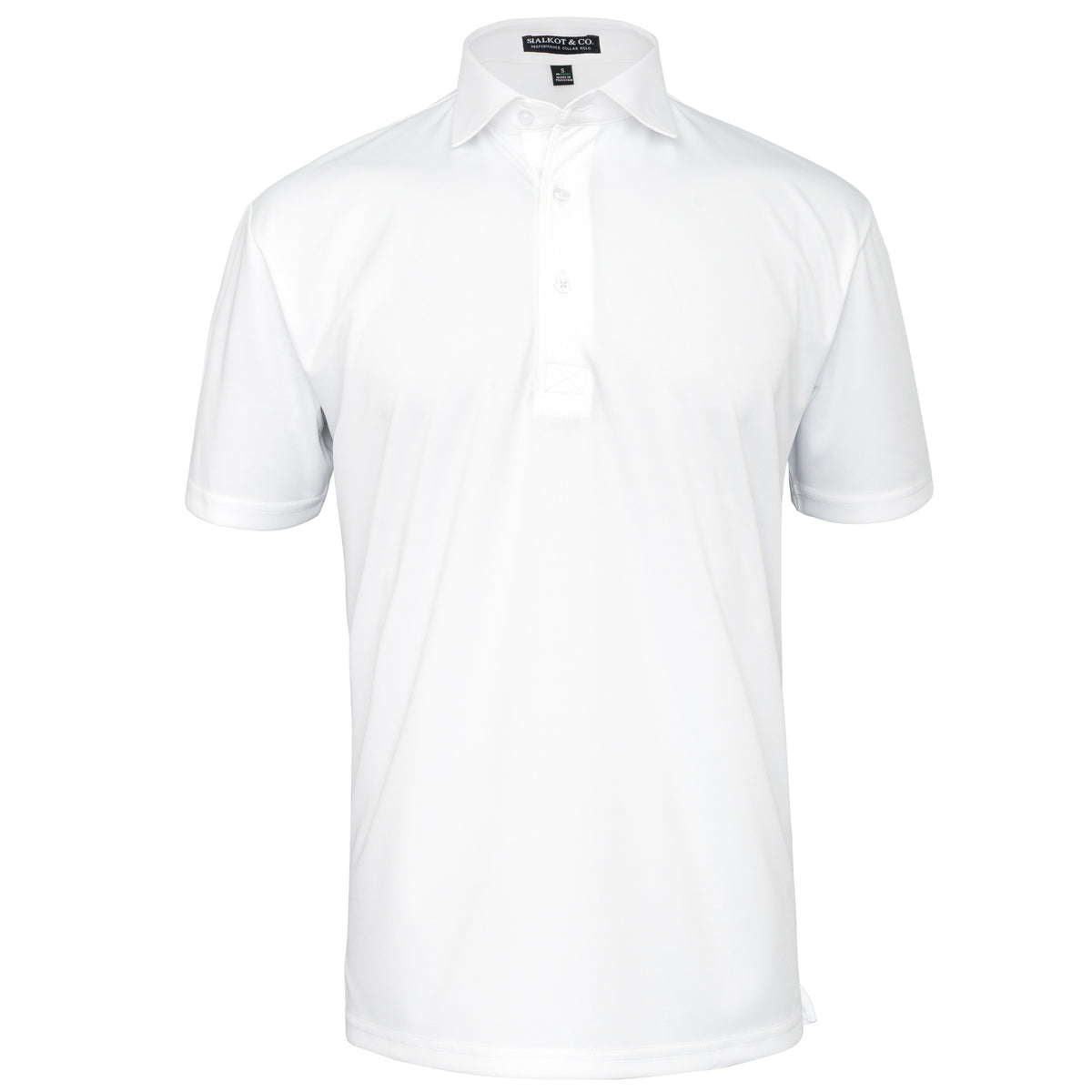 Men's Performance Collar Off-White Golf Polo Shirt