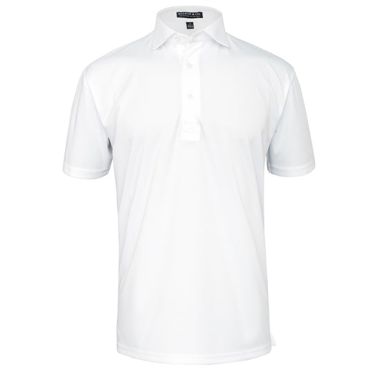 Men's Performance Collar Off-White Golf Polo Shirt